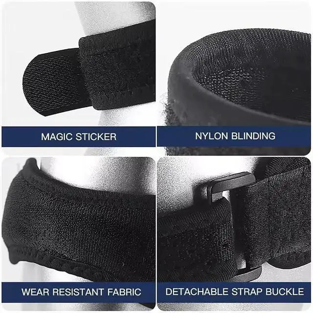 Alt view image 6 of 7 - Unisex Patella Knee Support Strap Knee Braces for for Tendonitis, Basketball, Running, Hiking, Volleyball, Tennis, Squats