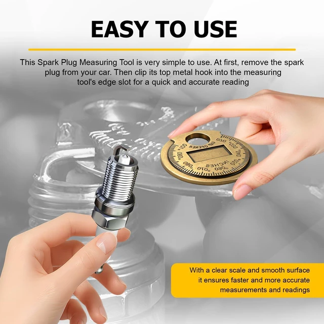 Alt view image 6 of 7 - 2PCS Spark Plug Measuring Tool, Zinc Alloy Spark Plug Gap Gauge Tool | Precise 0.020-0.100" Scale for Quick Gap Measurement and Tuning on Cars, Bikes, and Mowers