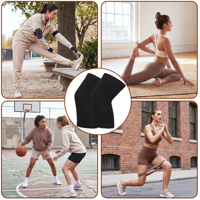 Alt view image 7 of 7 - Bamboo Knee Sleeve, Bamboo Compression Knee Brace Relieve Knees Pain | Black Elastic Breathable Knees Braces, Thicken Thermal Leg Pads for Women Men Running Volleyball Cycling Dance(X-Large)