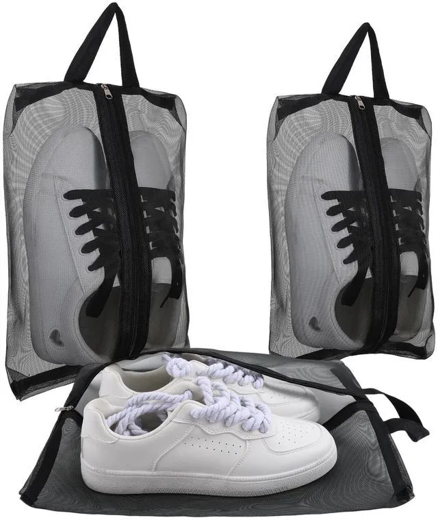 Main image of 2 Pack Shoe Travel Bag Travel Shoe Bags for Storage Reusable Shoe Bags for Travel with Zipper Travel Essentials Women for and Men Shoe Bag for Gym Sport(2 Size)