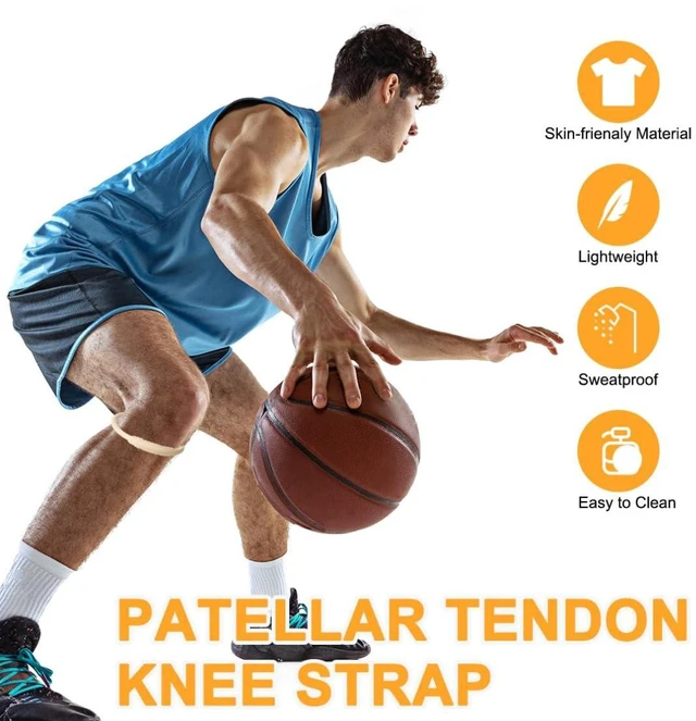 Alt view image 3 of 7 - Patellar Tendon Support Strap for Knee Pain Relief Silicone Knee Brace Band Patella Stabilizer for Basketball Running Sports