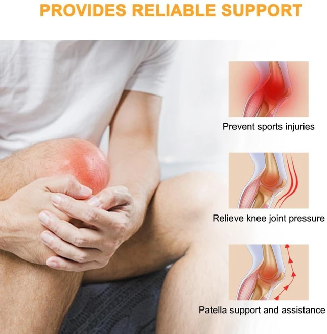 Alt view image 5 of 7 - Patellar Tendon Support Strap for Knee Pain Relief Silicone Knee Brace Band Patella Stabilizer for Basketball Running Sports