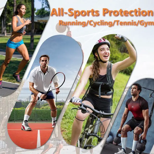 Alt view image 6 of 7 - 2PCS Patellar Tendon Support Strap for Knee Pain Relief, Basketball Knee Strap Brace Support Band, Non-Slip Patella Band for Running, Volleyball, Tennis, Squats(Black + Waterproof Zipper Bag)