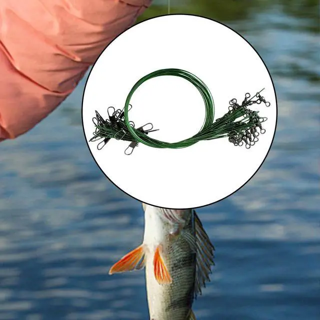 Alt view image 5 of 5 - Stainless Steel Fishing Leader Wire with Swivel Snaps 60pcs Saltwater & Freshwater Fishing Tackle Connectors for Lures and Hooks