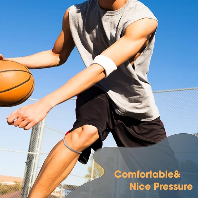 Alt view image 2 of 6 - LYYHMAY 2 Pack Patella with Knee Pads for Patella Tendon Pain Relief - Knee Brace for Tendonitis Jumper Running Sports Basketball Men Women Knee with Patella SupportLYYHMAY Patella Tendon Support (Bla