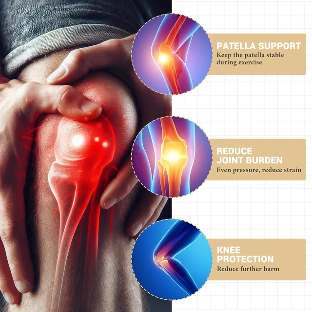 Alt view image 6 of 6 - LYYHMAY 2 Pack Patella with Knee Pads for Patella Tendon Pain Relief - Knee Brace for Tendonitis Jumper Running Sports Basketball Men Women Knee with Patella SupportLYYHMAY Patella Tendon Support (Bla