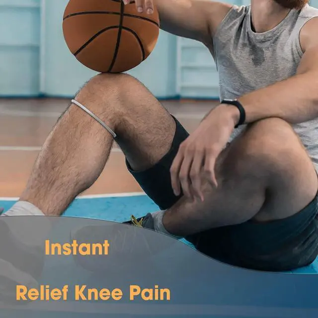 Alt view image 4 of 6 - Patellar Tendon Support Strap, Patella Bands Knee Pain Relief for Hiking, Soccer, Basketball, Running, Jumpers Knee, Tennis, Volleyball & Squats (2 Pack) (Black)
