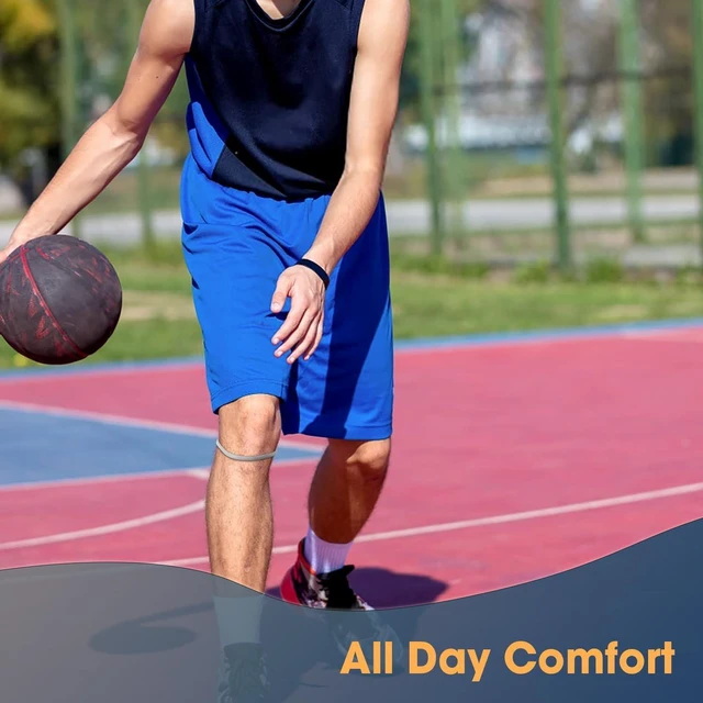 Alt view image 5 of 6 - Patellar Tendon Support Strap, Patella Bands Knee Pain Relief for Hiking, Soccer, Basketball, Running, Jumpers Knee, Tennis, Volleyball & Squats (2 Pack) (Black)