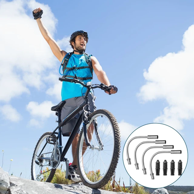 Alt view image 2 of 7 - Bike V Brake Noodle Cable Guide Set, with 4 Pcs Bicycle Brake Cable Guide Pipe, and 4 Pcs Rubber Boots, for Mountain and Road Bicycles