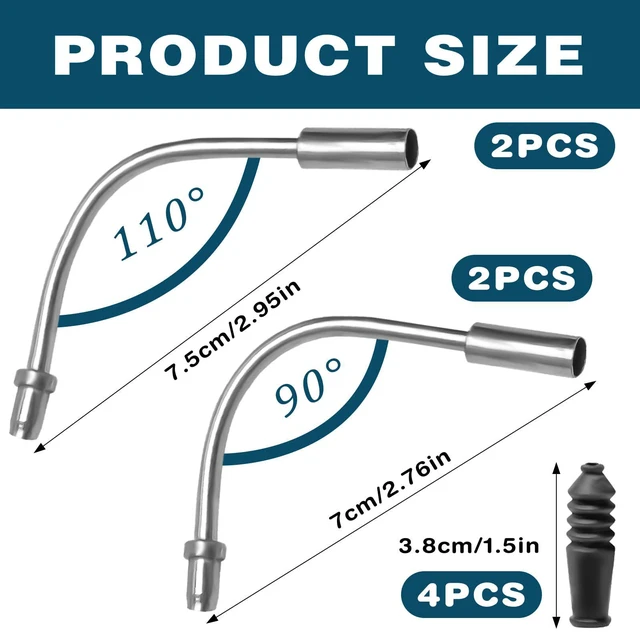 Alt view image 4 of 7 - Bike V Brake Noodle Cable Guide Set, with 4 Pcs Bicycle Brake Cable Guide Pipe, and 4 Pcs Rubber Boots, for Mountain and Road Bicycles