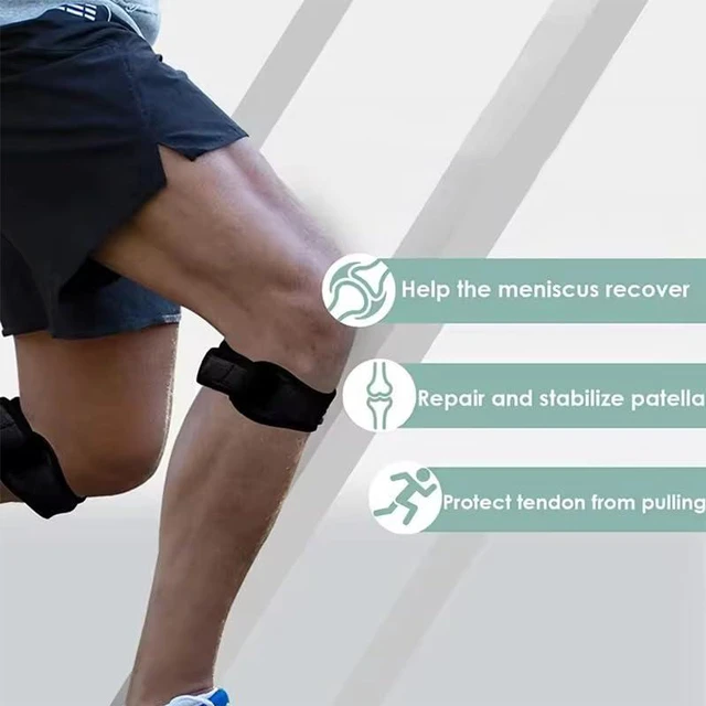 Alt view image 5 of 7 - Unisex Patella Knee Support Strap Knee Braces for for Tendonitis, Basketball, Running, Hiking, Volleyball, Tennis, Squats