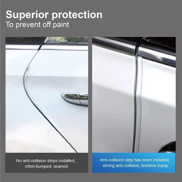 Alt view image 4 of 7 - Car Door Edge Guards, 16ft Clear Chrome Universal U Shape Rubber Sealed Door Edge Protection Fit for Most Car
