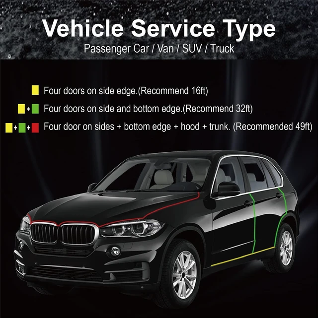 Alt view image 7 of 7 - Car Door Edge Guards, 16ft Clear Chrome Universal U Shape Rubber Sealed Door Edge Protection Fit for Most Car