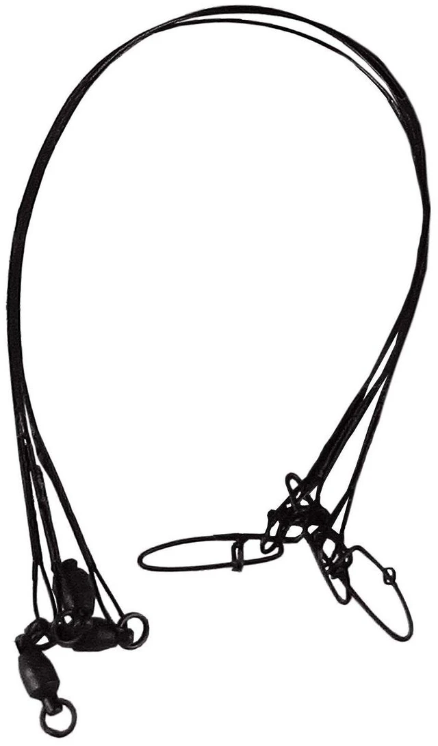 Main image of Wire-Wound Steelon Leaders 6" Length, 30 lb Line Tested, Black, Per 3