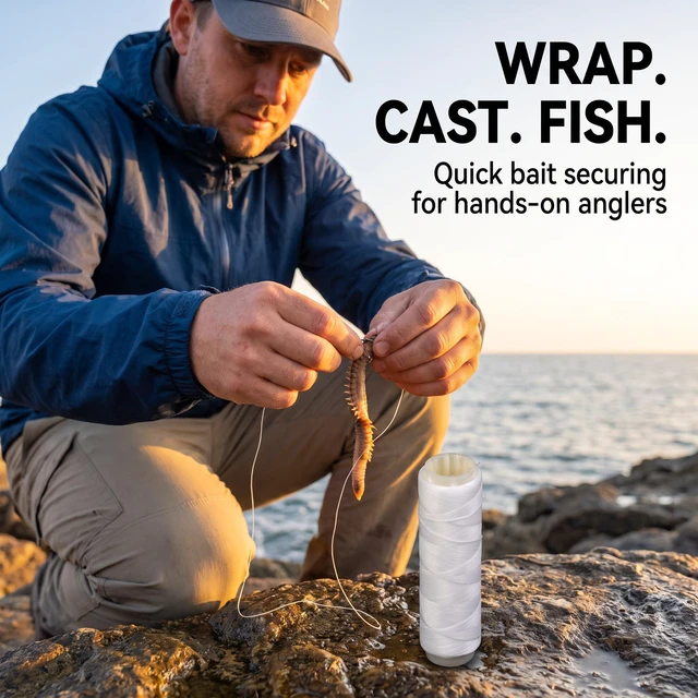 Alt view image 7 of 7 - White Fishing Bait Thread Stretchy Fishing Line Fishing Thread Nylon Elastic Invisible Magic Fishing Line Clear String Tool Accessories Hunting