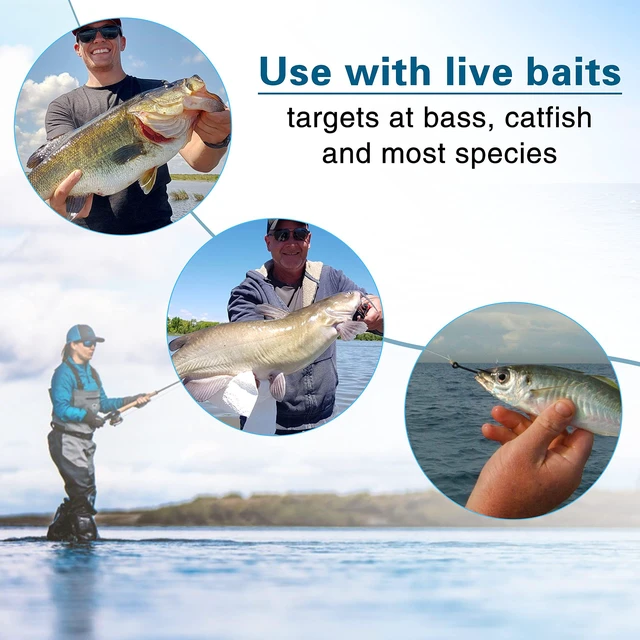 Alt view image 7 of 7 - Fishing Hooks Live Bait Hooks Saltwater 2X Strong Stainless Steel Circle Hook Assist Hook for Ocean Saltwater Freshwater Fishing Size: 1/0-10/0