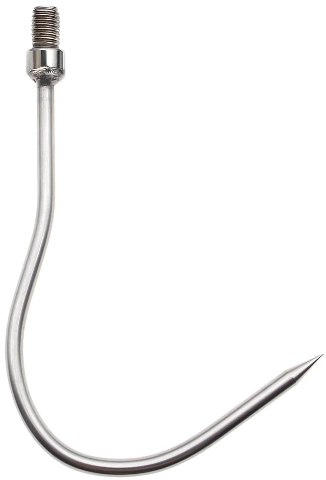 Main image of Fishing Harpoon, Stainless Steel Barbed Spear With Aluminum Alloy Rod Gig Gaff, 8mm Screw for Outdoor Landing Large Fish Frog (D-Prong)