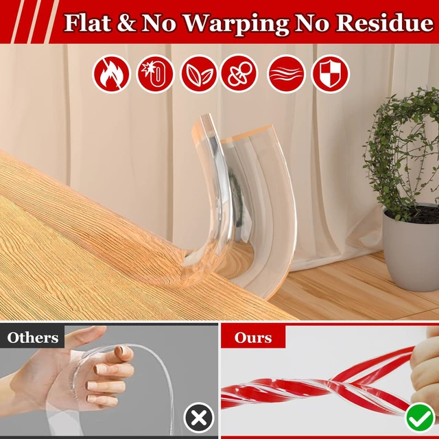Alt view image 6 of 7 - Corner Protector Baby Proofing with 4 Corners Protector, Self-Adhesive Furniture Corner Guard & Edge Safety Bumpers, Table Edge Corner Protectors Covers (0.8in Wide, 6.6ft with 4 Corners)