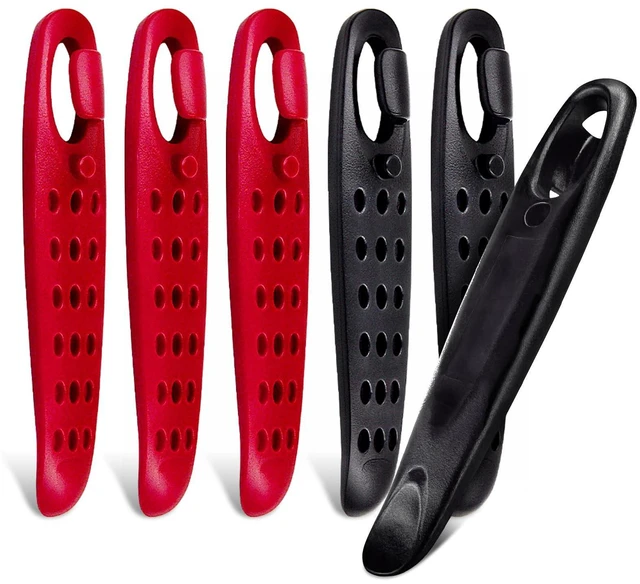 Main image of Ultra Strong Bicycle Tyre Levers, 2 Sets Compact Bike Tire Repair Kit, Sturdy Plastic Bike Tire Spoons Set, Reliable Cycling Changing Tools, Quick Repair Pry Bar Lever Kits, Red, Black
