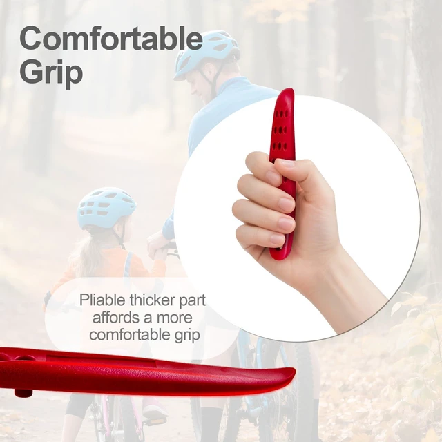 Alt view image 3 of 7 - Ultra Strong Bicycle Tyre Levers, 2 Sets Compact Bike Tire Repair Kit, Sturdy Plastic Bike Tire Spoons Set, Reliable Cycling Changing Tools, Quick Repair Pry Bar Lever Kits, Red, Black