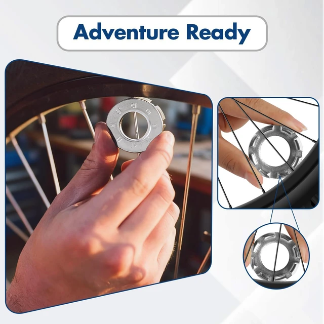 Alt view image 7 of 7 - Spoke Wrench, Spoke Rim Tool Set With Storage Bag | Lightweight, Hardened Steel, Anti-Slip, 6-In-1, For Home Tune-Ups Or Repairs