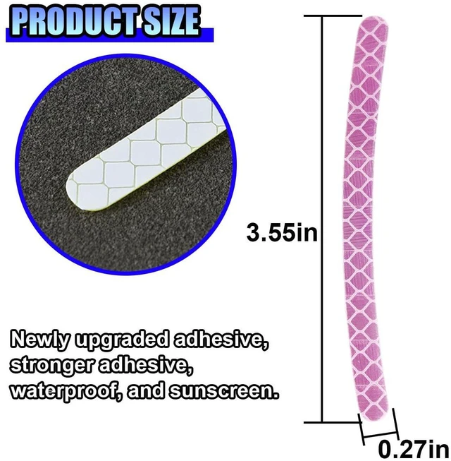Alt view image 2 of 6 - 23PCS Car Wheel Stripe Reflective Stickers (Neon Pink) | Anti-Scratch Rim Decals for Vehicles, Night Safety Warning Tape Decal, Car Wheel Decorative Stripe Stickers for Most Cars