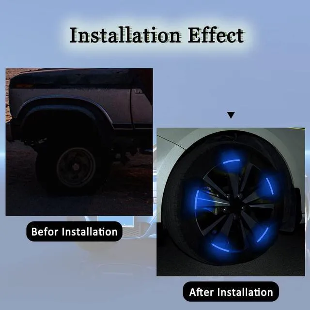 Alt view image 5 of 7 - Car Wheel Reflective Decorative Strip, Night Safety Warning Stickers, 20PCS | Anti-Scratch Rim Decals for Cars, Motorcycles, Bicycles, Automotive Exterior Tire Rims Sticker Accessories