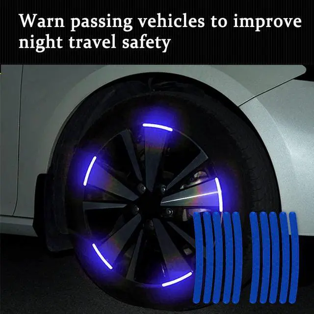 Alt view image 7 of 7 - Car Wheel Reflective Decorative Strip, Night Safety Warning Stickers, 20PCS | Anti-Scratch Rim Decals for Cars, Motorcycles, Bicycles, Automotive Exterior Tire Rims Sticker Accessories