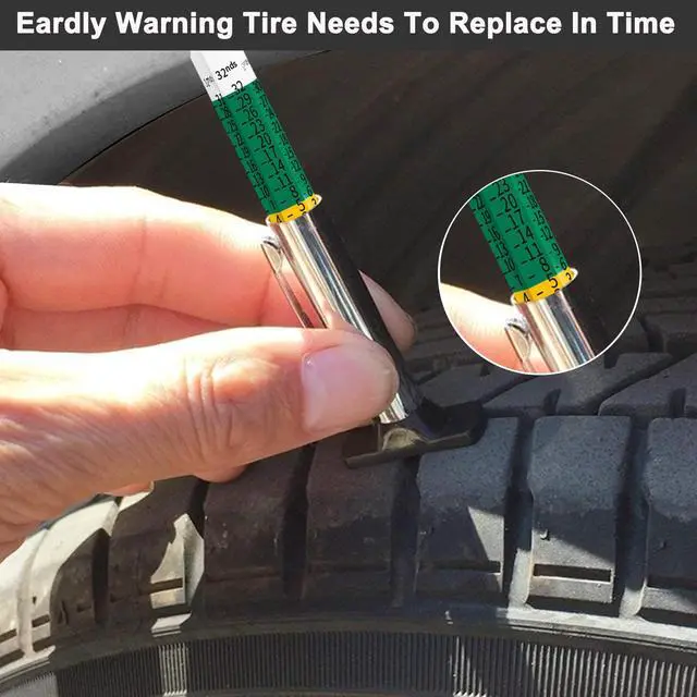 Alt view image 6 of 7 - Depth Gauge,Tire Tread Gauge Color Coded,Tread Depth Gauge in 1/32 inch(Pack of 2)