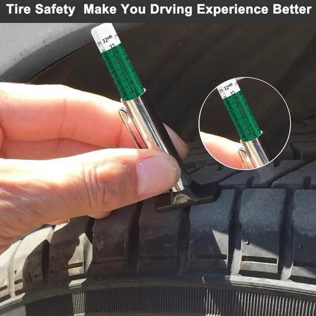 Alt view image 7 of 7 - Depth Gauge,Tire Tread Gauge Color Coded,Tread Depth Gauge in 1/32 inch(Pack of 2)
