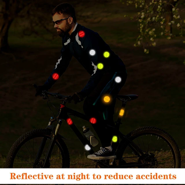Alt view image 6 of 7 - 40Pcs Dot Reflective Tape Sticker Warning Reflector Stickers Safety Night Visibility Waterproof Reflector Sticker for Vehicle, Bicycles, Motorcycles, Clothing