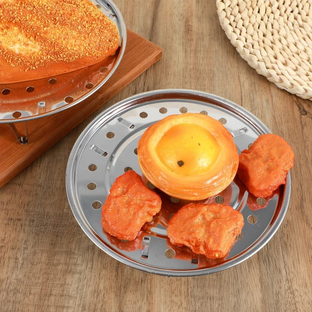 Alt view image 4 of 7 - 2PCS Round Stainless Steel Steamer Rack, Steaming Rack Stand, Canner Canning Racks Steamer Insert Stock Pot Steaming Tray Pressure Cooker Cooking Toast Bread Salad Baking