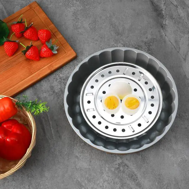 Alt view image 5 of 7 - 2PCS Round Stainless Steel Steamer Rack, Steaming Rack Stand, Canner Canning Racks Steamer Insert Stock Pot Steaming Tray Pressure Cooker Cooking Toast Bread Salad Baking