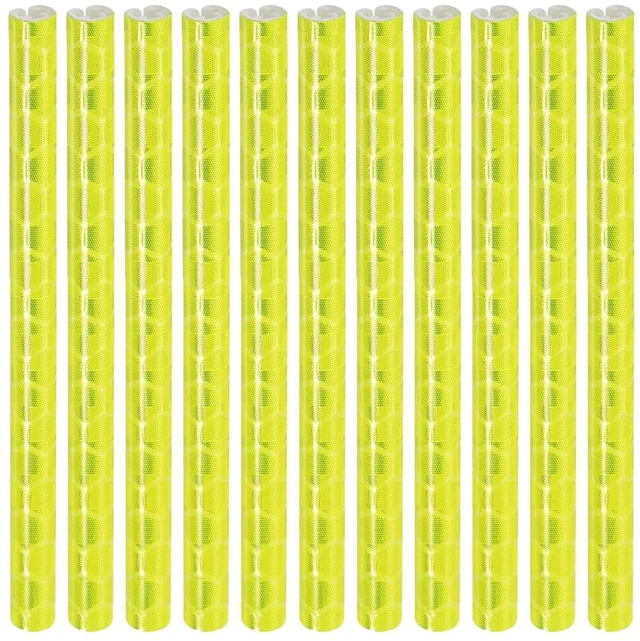 Main image of 12PCS Plastic Bike Wheel Reflective Spoke Cover 7.5CM Long Bicycle Wheels Reflectors Reflecting Tubes for Night Riding