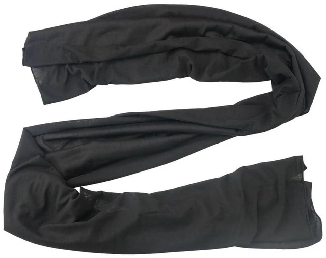 Main image of Wrap Scarf, Black, Large, Pack of 1 | Lightweight Breathable Fabric, Reduces Friction, Versatile Hair & Fashion Accessory, Minimizes Frizz & Breakage