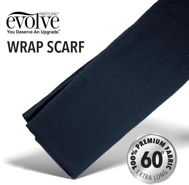 Alt view image 6 of 6 - Wrap Scarf, Black, Large, Pack of 1 | Lightweight Breathable Fabric, Reduces Friction, Versatile Hair & Fashion Accessory, Minimizes Frizz & Breakage