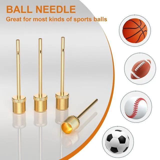 Alt view image 4 of 7 - 6 Pack Presta-Schrader Valve Adapter Set w/Valve Caps & Ball Pump Needles | Brass Adapter Kit for Cyclists and Ballers. Works with Standard Pumps, Air Compressors for Home or On-the-Go.