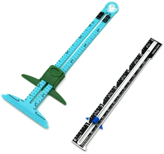 Main image of Sewing Gauge Sewing Measuring Tool, 5-in-1 Sliding Gauge Measuring Sewing Ruler