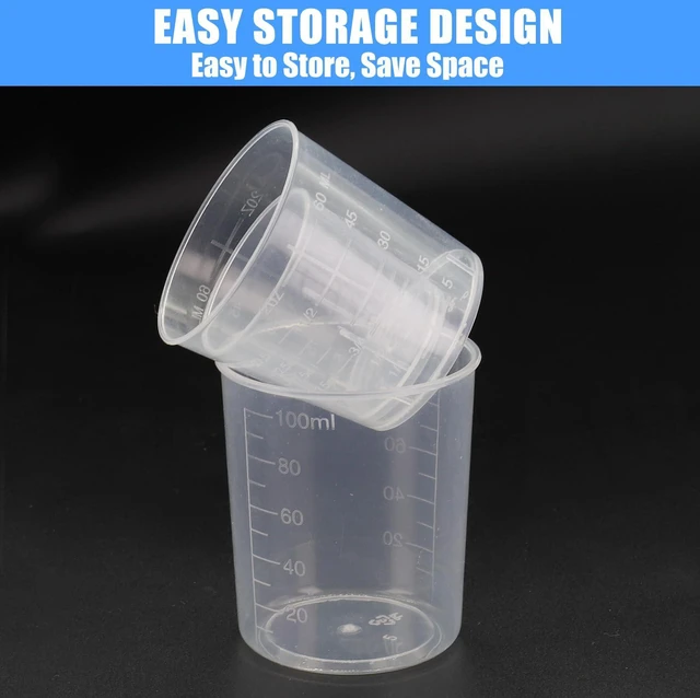 Alt view image 3 of 6 - 3 Pack Measuring Cup Set, Includes 1/2/3.4 OZ (30/40/100ml) | Plastic Liquid Measuring Cups- Baking, Cooking, Mixing & Measuring Cups