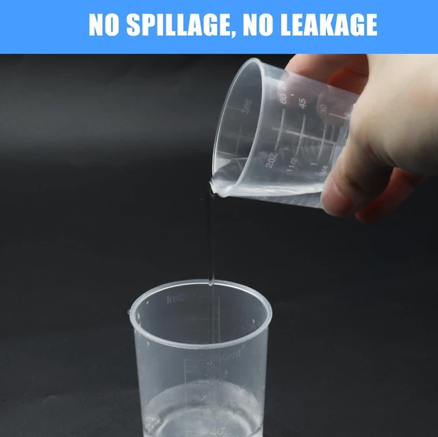 Alt view image 4 of 6 - 3 Pack Measuring Cup Set, Includes 1/2/3.4 OZ (30/40/100ml) | Plastic Liquid Measuring Cups- Baking, Cooking, Mixing & Measuring Cups