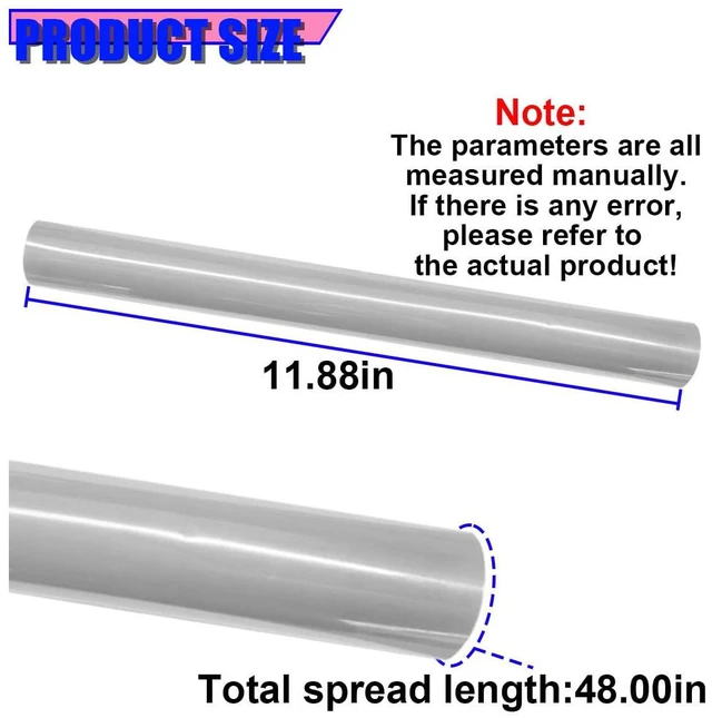 Alt view image 2 of 6 - 11.88×48 Inch Car Headlight Taillight Tint Film, Clear | Self-Adhesive Fog Brake Light Vinyl Wrap Protector Film Roll, Cuttable Car Tint Sticker Auto Modification Cover for Vehicles