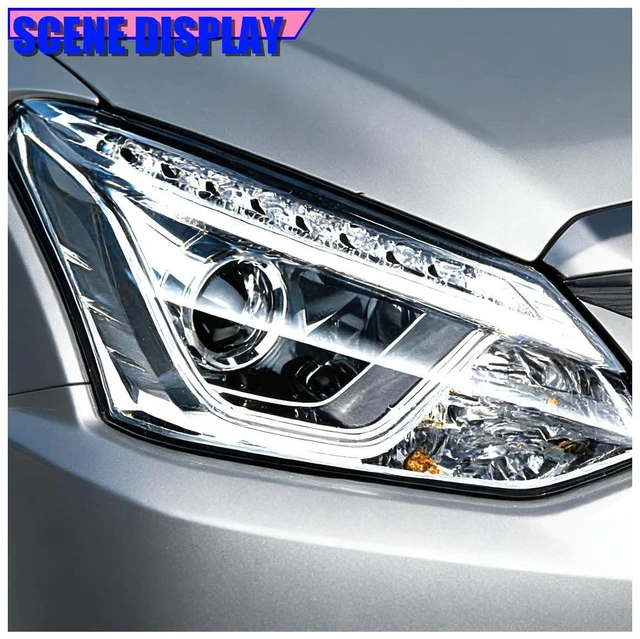 Alt view image 3 of 6 - 11.88×48 Inch Car Headlight Taillight Tint Film, Clear | Self-Adhesive Fog Brake Light Vinyl Wrap Protector Film Roll, Cuttable Car Tint Sticker Auto Modification Cover for Vehicles