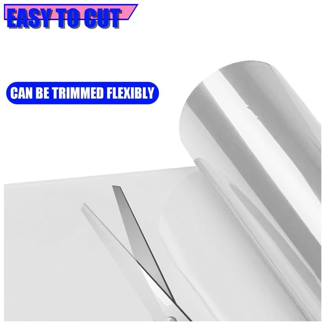 Alt view image 4 of 6 - 11.88×48 Inch Car Headlight Taillight Tint Film, Clear | Self-Adhesive Fog Brake Light Vinyl Wrap Protector Film Roll, Cuttable Car Tint Sticker Auto Modification Cover for Vehicles