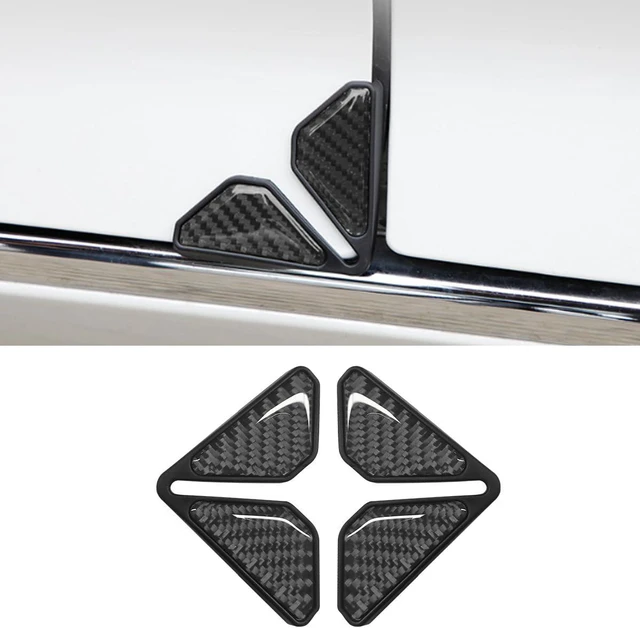 Main image of 2PCS Car Door Protector Edge Guards for Door Corner, Carbon Fiber Anti-Collision Front Doors Corner Protector Self-Adhesive Sticker, Universal Vehicle Decoration Accessories (Black)