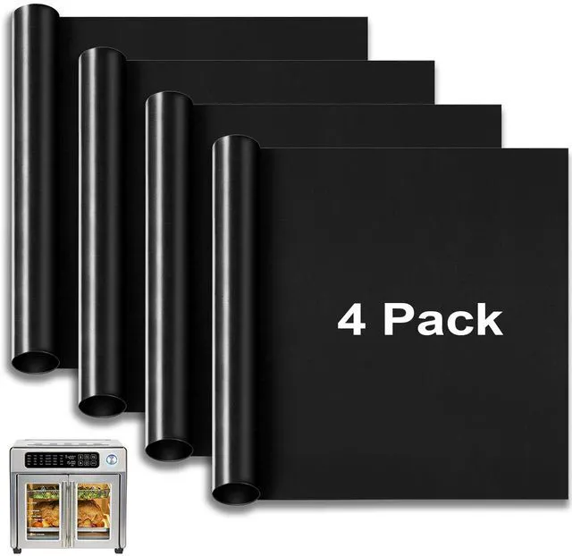 Main image of Reusable Non-Stick Heat Resistant Toaster Liners Toaster Mat for Ninja Foodi,Cuisinart, Emeril Lagasse Extra Large 26 QT French Door Air Fryer Oven,4 Pack