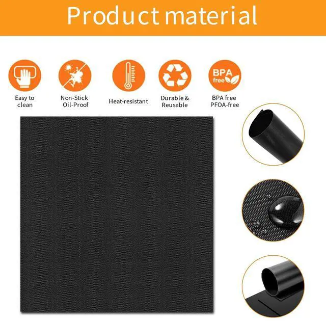 Alt view image 4 of 7 - Reusable Non-Stick Heat Resistant Toaster Liners Toaster Mat for Ninja Foodi,Cuisinart, Emeril Lagasse Extra Large 26 QT French Door Air Fryer Oven,4 Pack