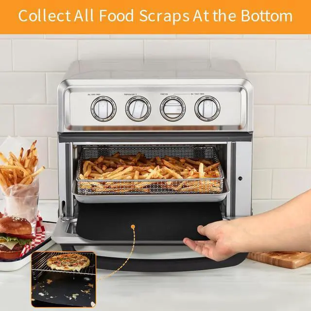Alt view image 6 of 7 - Reusable Non-Stick Heat Resistant Toaster Liners Toaster Mat for Ninja Foodi,Cuisinart, Emeril Lagasse Extra Large 26 QT French Door Air Fryer Oven,4 Pack