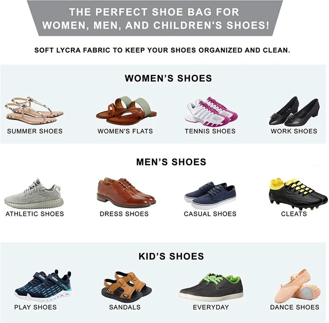 Alt view image 5 of 7 - 3 PAIRS | Deluxe Shoe Storage Bag | Elastic Closing Durable Bag for Shoes | 10 Colors MADE IN USA