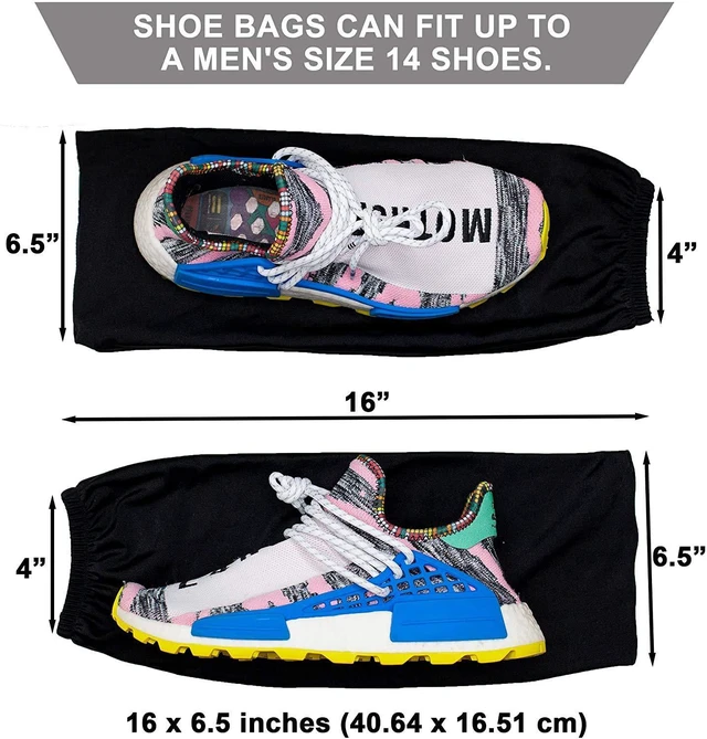 Alt view image 6 of 7 - 3 PAIRS | Deluxe Shoe Storage Bag | Elastic Closing Durable Bag for Shoes | 10 Colors MADE IN USA