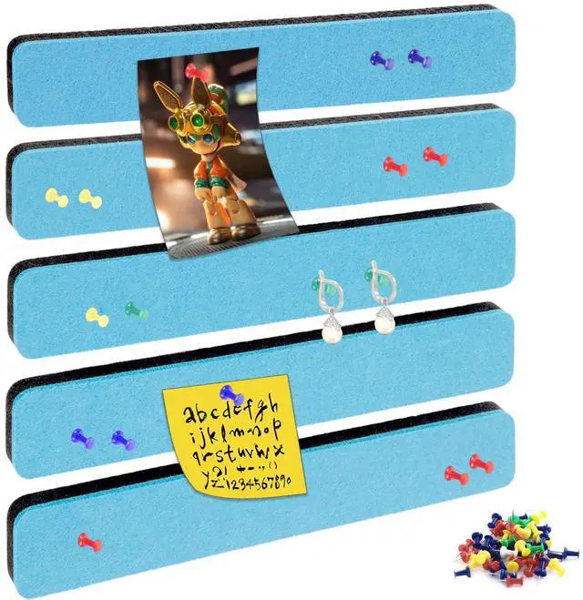 Main image of Bulletin Board Cork Board Cork Boards for Walls Cork Board for Office Pin Board Bulletin Boards for Walls (Sky Blue)